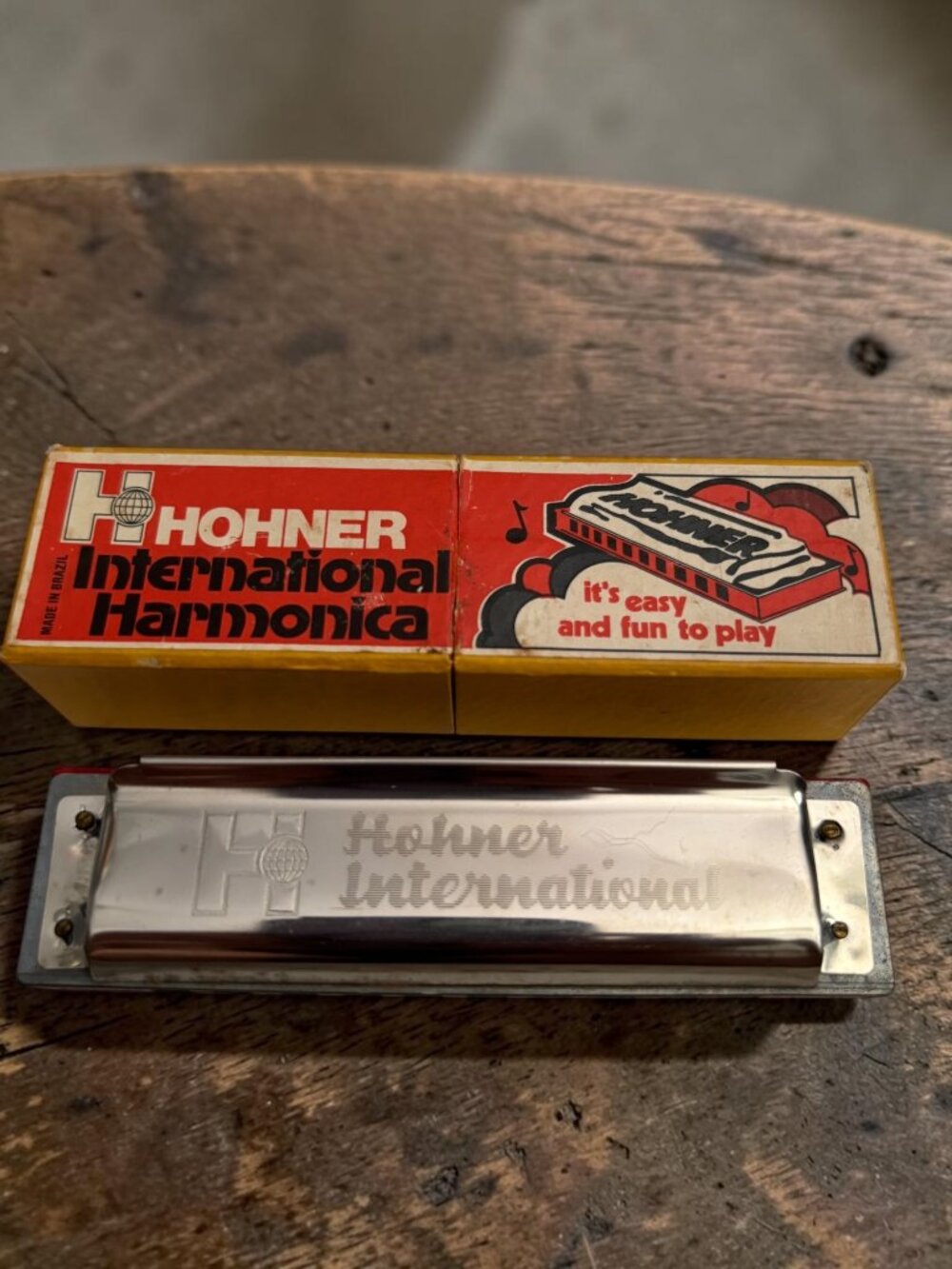 Hohner International Harmonica In Key Of C With Original Box Made In Brazil